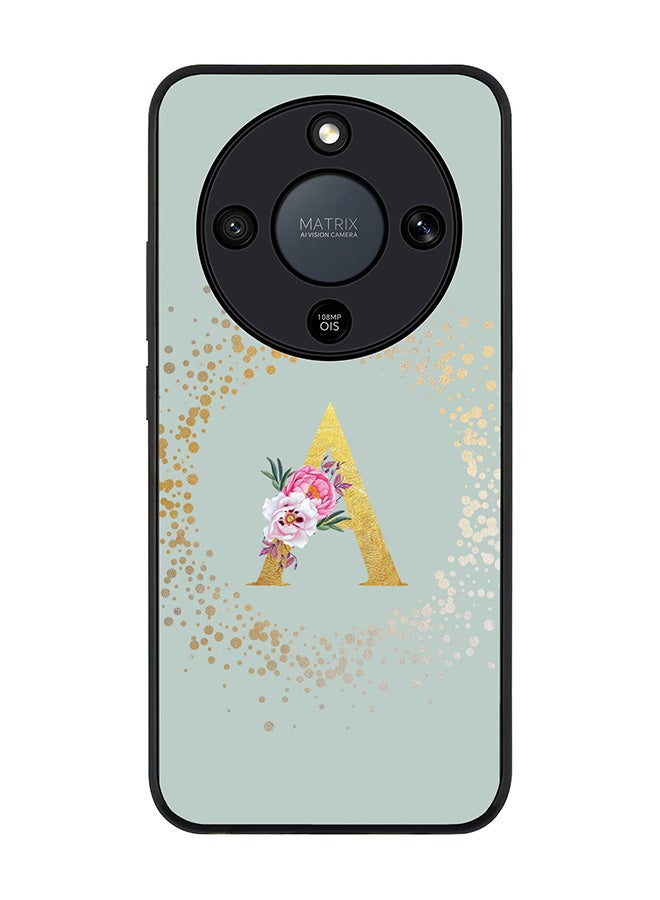 Stylizedd For Honor X9d / Magic8 Lite / X70 Case,Slim fit Camera Protection, Shockproof Thin Phone cover  - Custom Monogram Floral - A  (Light Grey ) - Image 1